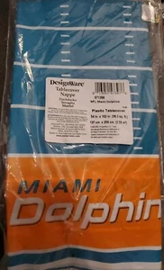 Miami Dolphins NFL Football Sports Party Decoration Plastic Tablecover 54 x 102 - Picture 1 of 2