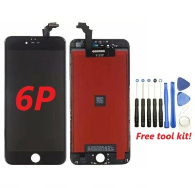For iPhone 6 Plus Black LCD Display Touch Screen Digitizer Assembly Replacement - Image 1 of 4
