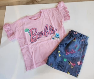 Barbie Girls Peplum T-Shirt and Shorts Outfit Size 4T - Picture 1 of 8