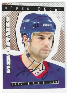 Kris King 1994/95 Be A Player Autograph Card #15 Winnipeg Jets - Picture 1 of 1