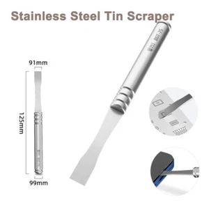 Stainless Steel Tin Scraper Spudger Pry Blade for Phone Repair Opening Tool - Picture 1 of 13