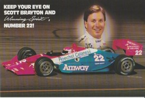 1991 Scott Brayton Amway "2nd Version" Chevy Lola Indy Car Hero Card