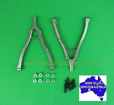 Alloy gunmetal colour Upper Y arms for Axial Dingo 1:10RC Rock Crawler - Image 1 of 2