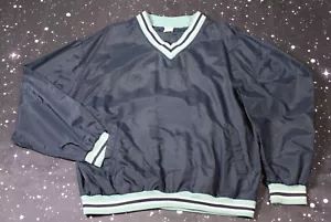 Vintage Old Navy Blue Pullover V-neck Windbreaker/ Jacket - XLarge - Picture 1 of 8