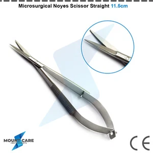 Microsurgical noyes Shears scissors straight 11.5cm Surgery Lab Instruments - Picture 1 of 3