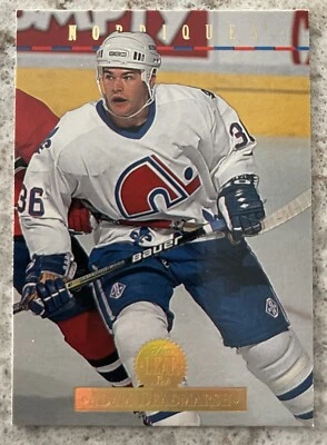 Vintage 1994 #36 Adam Deadmarsh Quebec Nordiques The Leaf Set Card - Image 1 of 4