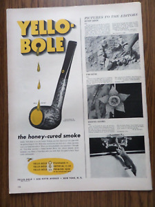 1943 Yello-Bole Pipes Ad   The Honey-Cured Smoke