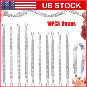 10)PC Car Truck Firewall Engine Body Engine Ground Strap Tinned Copper Cable Kit - Foto 1 di 8