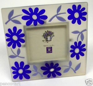 Rex secret garden flowers acrylic frame picture size 3.3x3.3". Frame 6.5x6.5" - Picture 1 of 3