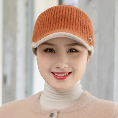 Mujer Casual Algodón Top Gorra Cola de Caballo Gorro Invierno Tejido Gorra Para Navidad Foto 1 de 4