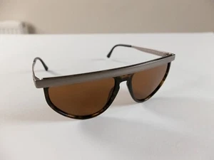GIORGIO ARMANI brown tortoise shell acetate & metal sunglasses authentic - Picture 1 of 10