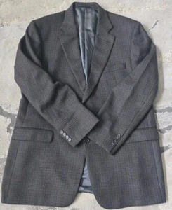 Burberry London Sport Coat Mens 46L Brown/Blue Houndstooth Wool  Kensington - Picture 1 of 11