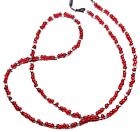 Red and Silver, Multi, Handmade Beaded Eyeglass Sunglass Chain Holder Leash, 28
