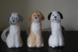 Needle Felted Shih Tzu, Lhasa Apso, Tibetan Terrier, Maltese models Free UK Post - Picture 1 of 20