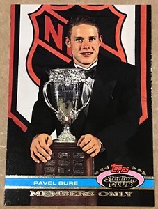 1991-92 PAVEL BURE TOPPS STADIUM CLUB MEMBERS ONLY CARD VANCOUVER CANUCKS