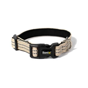 lionto Collare riflettente in nylon imbottito, taglia XS, beige - Foto 1 di 5