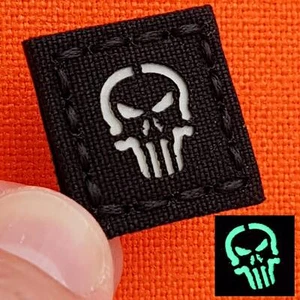 Micro Patch 1x1 Punisher GITD glow dark cat eyes infrared morale tactical DEVGRU - Bild 1 von 3
