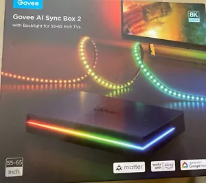 READ! Govee HDMI 2.1 Sync Box 2, AI Sync Box with TV Backlight, Supports 8K@60Hz - Picture 1 of 13