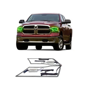 Bright Green Angel Eye Headlight Halo kit for Ram 1500 09-16 - Foto 1 di 3