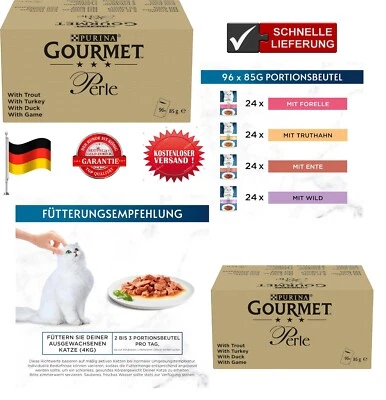 PURINA 96 x 85g Katzenfutter Nass GOURMET Gold Raffiniertes Ragout in Sauce - Bild 1 von 4