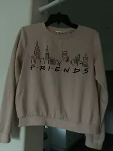 H&M Peach Colored Warner Bros Friends Sweatshirt Size 16/18 - Picture 1 of 10
