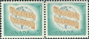 🍁Canada    #416 Pair   "WORLD PEACE"     Brand New 1964  Pristine Original Gum - Picture 1 of 2