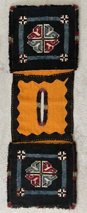 Vtg Hand-Woven Wool Kilim Saddle Bag Bright Colorful Design 52 x 18" Wall Decor - Picture 1 of 12