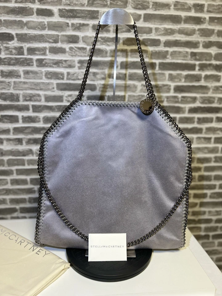 Stella mccartney falabella Leather Shoulder bag large Fold over Tote Gray 122611 - Image 1 of 4