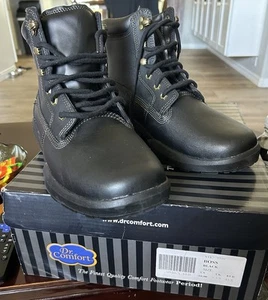 Dr. Comfort Mens Boss 9510 Black Leather Ankle Boots Size 10 X Wide NIB-see Note - Picture 1 of 8