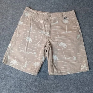 Maui And Sons Hawaiian Hila Girl Chino Shorts Men Size 30 Waist 31 Inseam 8 - Picture 1 of 12