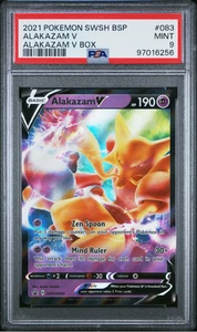 Pokemon PSA 9 Black Star Promo Alakazam V - Alakazam V Caja SWSH083 COMO NUEVO 2021 - Imagen 1 de 2