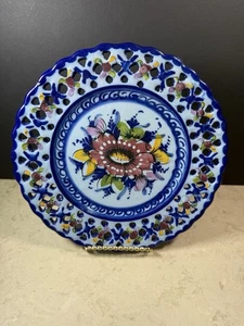 Portugal Netz blau Blumen dekorativer Teller 11" - Bild 1 von 5