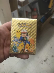 110 Pcs Sealed Pokemon Foil Gold Cards Pack Tcg GX  Fan Art - Picture 1 of 2