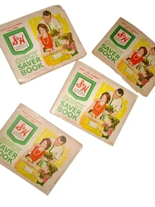 Vintage lot 4 S&H Green Stamps Books Quick Saver Books Weibolts full books!!!! - Picture 1 of 10