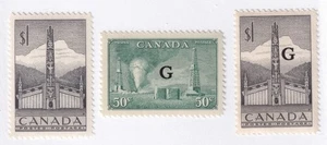 MATT'S STAMPS CANADA SCOTT #321, #O24, #O32 ISSUES OF 1950-1953, MH/MNH CV$27.75 - Picture 1 of 3