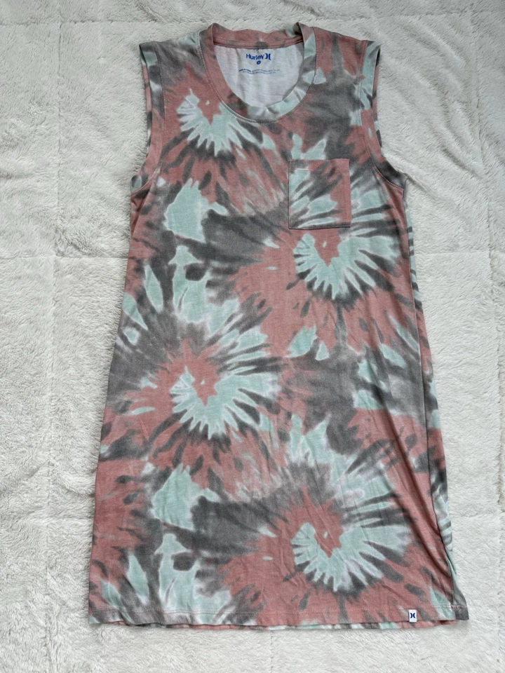 Hurley Women's Sleeveless Tie-Dye Pocket Dress Size Small - Image 1 of 4