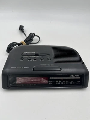 Sony ICF-C25 Dream Machine AM/FM Alarm Radio Clock Black Very Nice Tested - Image 1 of 4