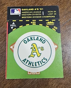Vintage 80s Oakland A's Athletics Sticker Puzzle Back  - Picture 1 of 2