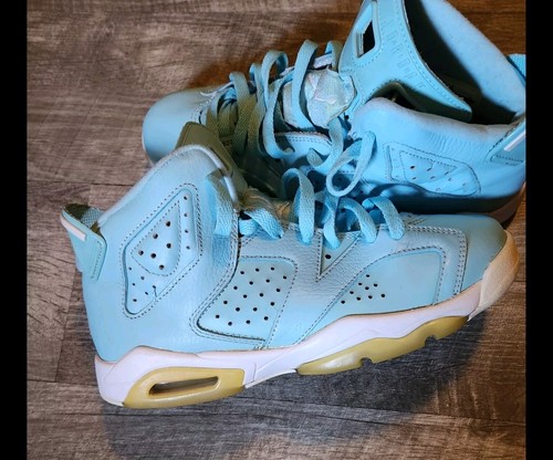 Nike Sneakers Youth Taglia 5.5 Jordan Retro 6 GS 543390 407 Blu Teal