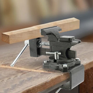 4.5" Mechanic Bench Vise Heavy Duty Bench Vise 270° Swivel Base For Woodworking - Picture 1 of 11