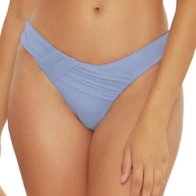 Traje de baño BECCA código de color escala azul Milani Hipster parte inferior de bikini acanalada talla S Foto 1 de 4