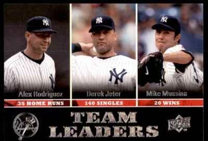 2009 Topps Team Leaders Rodriguez/Jeter/ Mussina New York Yankees #434 - Picture 1 of 2