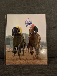 HOF Jockey Pat Day handsigniertes 8x10 Farbfoto Zertifikat - Bild 1 von 2