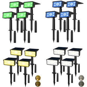 4x Solar Spot Lights LED Garden Outdoor Pathway Lawn Ground Fence Lamp Spotlight - Picture 1 of 19