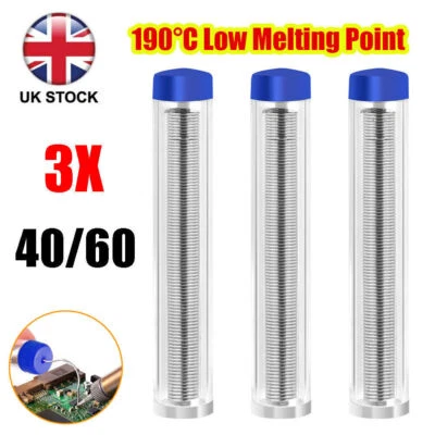 INFINITEWORLD17 3PCS SOLDER WIRE SOLDERING IRON FLUX TUBE LEAD FREE 20 GRAMS