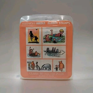 Vintage klassisches Winnie Puuh Stempel Set All Night Media SELTEN NEU - Bild 1 von 11