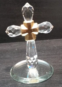 Figura Cruz Cristal Cristal por GLASS BARON 2.5" Alto - Imagen 1 de 11