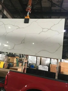 Quartz Countertop Slab  - Calcatta Classic 3cm - (126" x 63" x 1¼”) - $17.4/SF - Picture 1 of 12