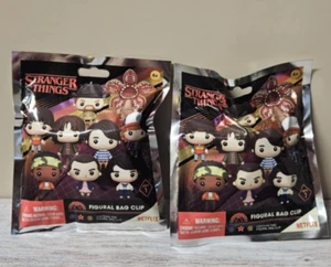 Netflix STRANGER THINGS FIGURAL BAG Clip MYSTERY BAG Series 1 *Lot of 2* NEW - Picture 1 of 2