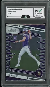 2024 Panini Absolute #110 J.J Mccarthy GRADED 10 GEM MINT RC Rated Rookie - Picture 1 of 2
